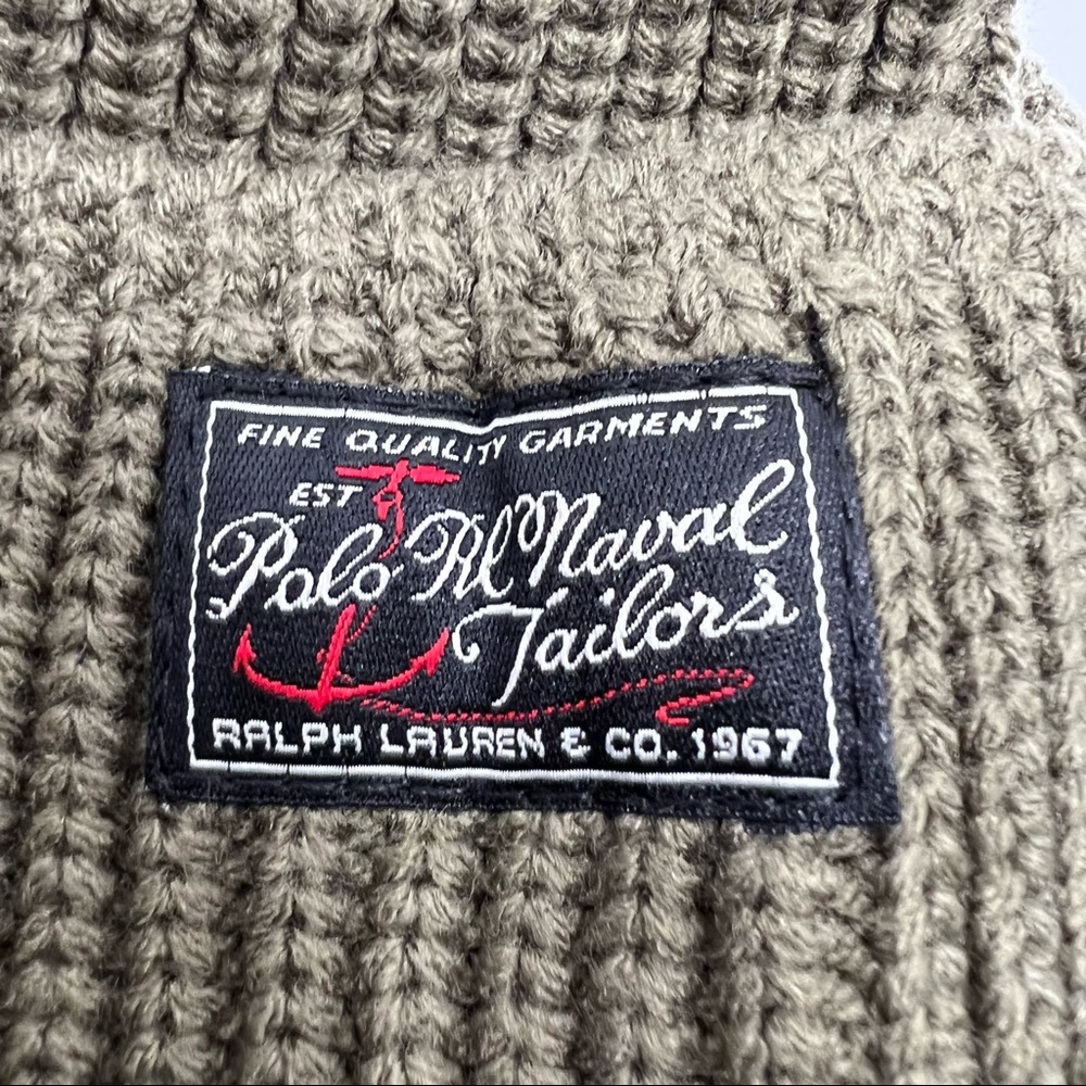 Polo Ralph Lauren Tiger Patch Naval Tailors Knit Beanie Hat - Picture 10 of 13